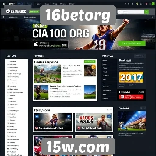 Avaliação da interface do site 16betorg